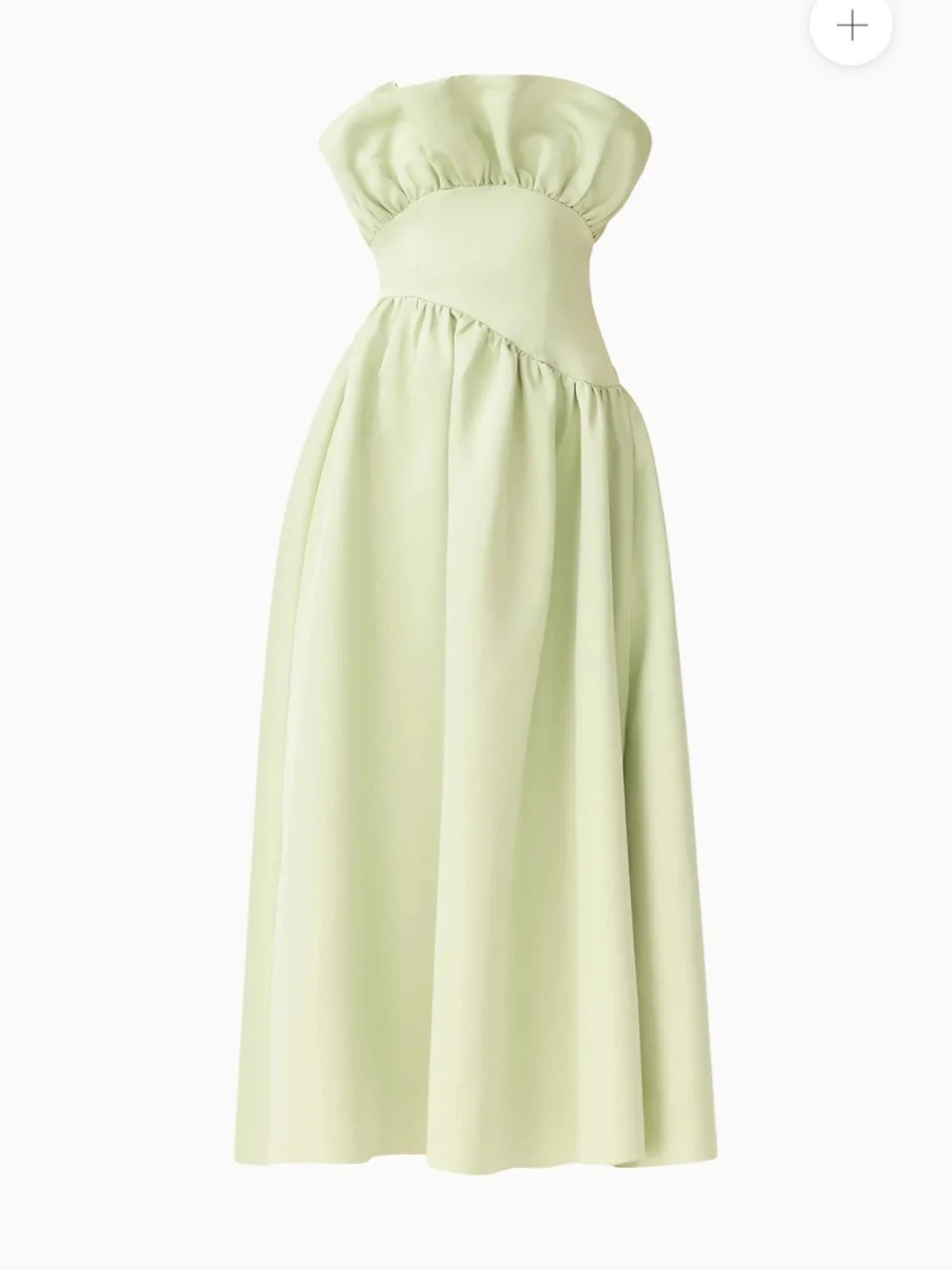 elliatt laurel green satin ruffle bust boned strapless maxi gown dress XL NEW - Picture 14 of 15